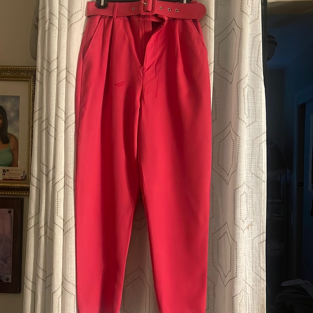 APEACH, Size S, Pink Dress Pants w/belt